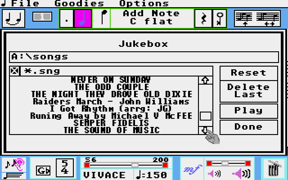 Music Studio Songs atari screenshot